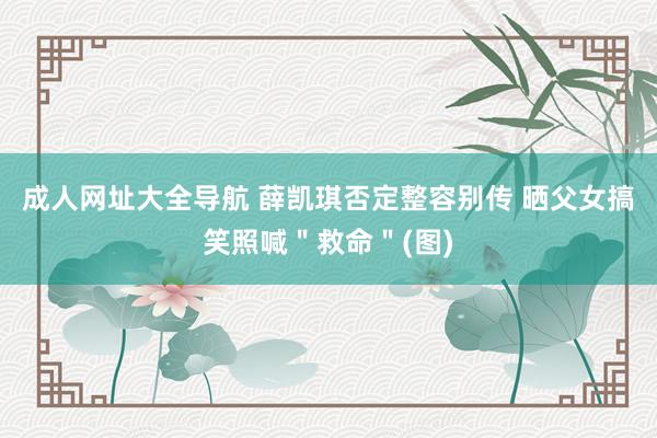 成人网址大全导航 薛凯琪否定整容别传 晒父女搞笑照喊＂救命＂(图)