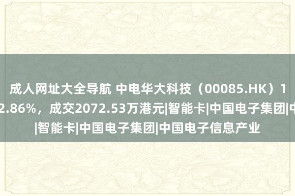 成人网址大全导航 中电华大科技（00085.HK）11月1日收盘下落2.86%，成交2072.53万港元|智能卡|中国电子集团|中国电子信息产业