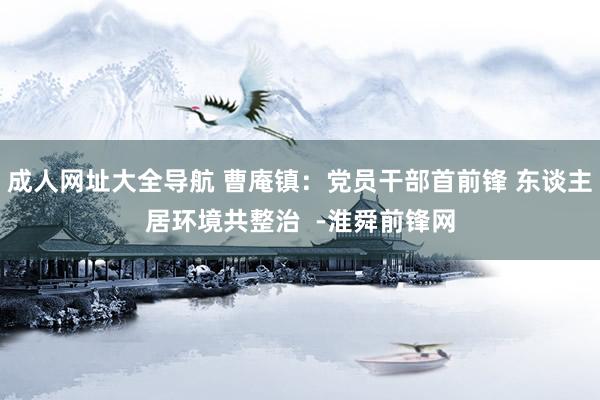 成人网址大全导航 曹庵镇：党员干部首前锋 东谈主居环境共整治  -淮舜前锋网