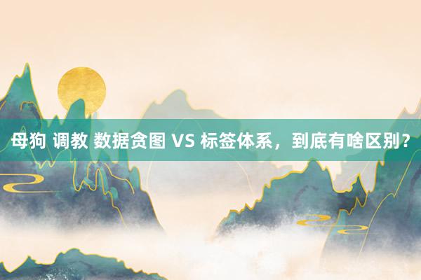 母狗 调教 数据贪图 VS 标签体系，到底有啥区别？